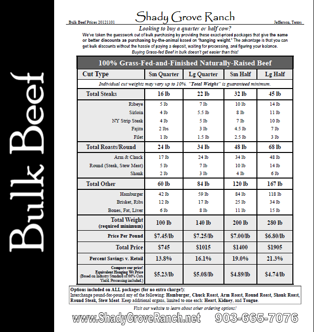 Bulk Beef Flyer Thumbnail Shady Grove Ranch