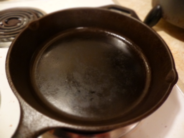 Start with a nice cast-iron skillet with high sides.