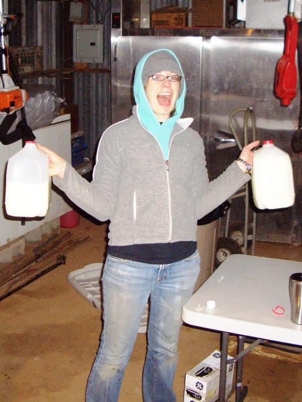 Here I am being excited about raw milk.